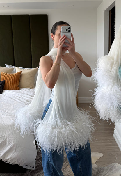 White Ftero Scarf